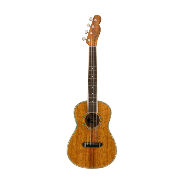 Fender Avalon Tenor Ukulele, Walnut FB, Natural / Black / Surf Green - Image 3