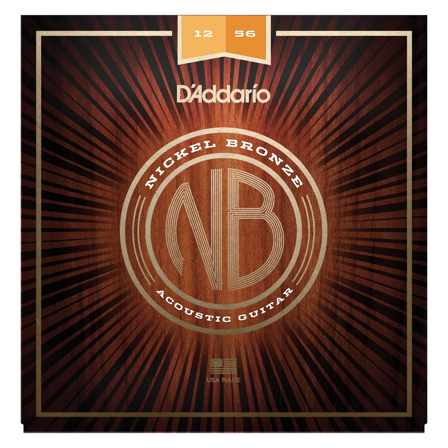 D'Addario NB1256 Nickel Bronze Acoustic Guitar Strings, Light, 12-56, Gauge - Image 2